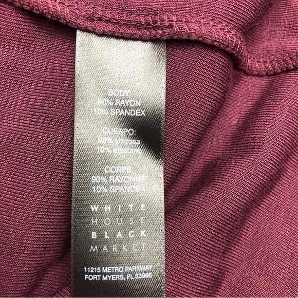 ⭐️NEW⭐️WhiteHouseBlackMarket WHBMLong Sleeve Ruffle Cold Shoulder Sheath Dress - Picture 10 of 10